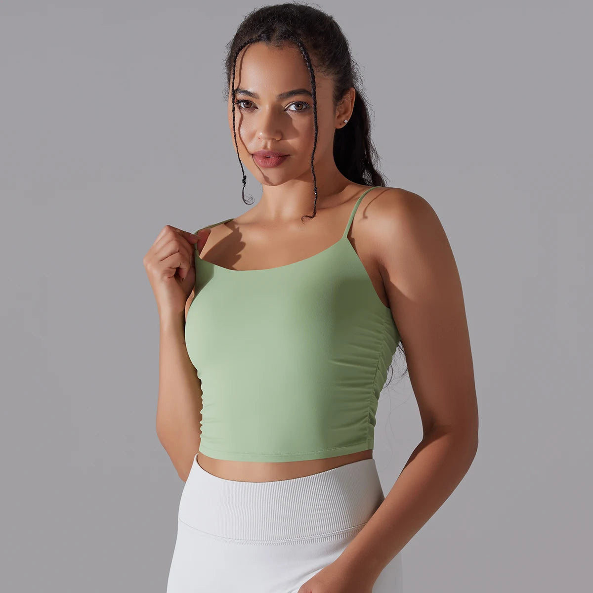 Women Sports Bra Sexy Gym Bra Cropped Top Yoga Bra Seamless Fitness Tank Top Shockproof with Pad Clothing