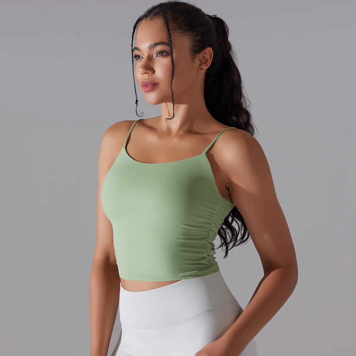 Women Sports Bra Sexy Gym Bra Cropped Top Yoga Bra Seamless Fitness Tank Top Shockproof with Pad Clothing