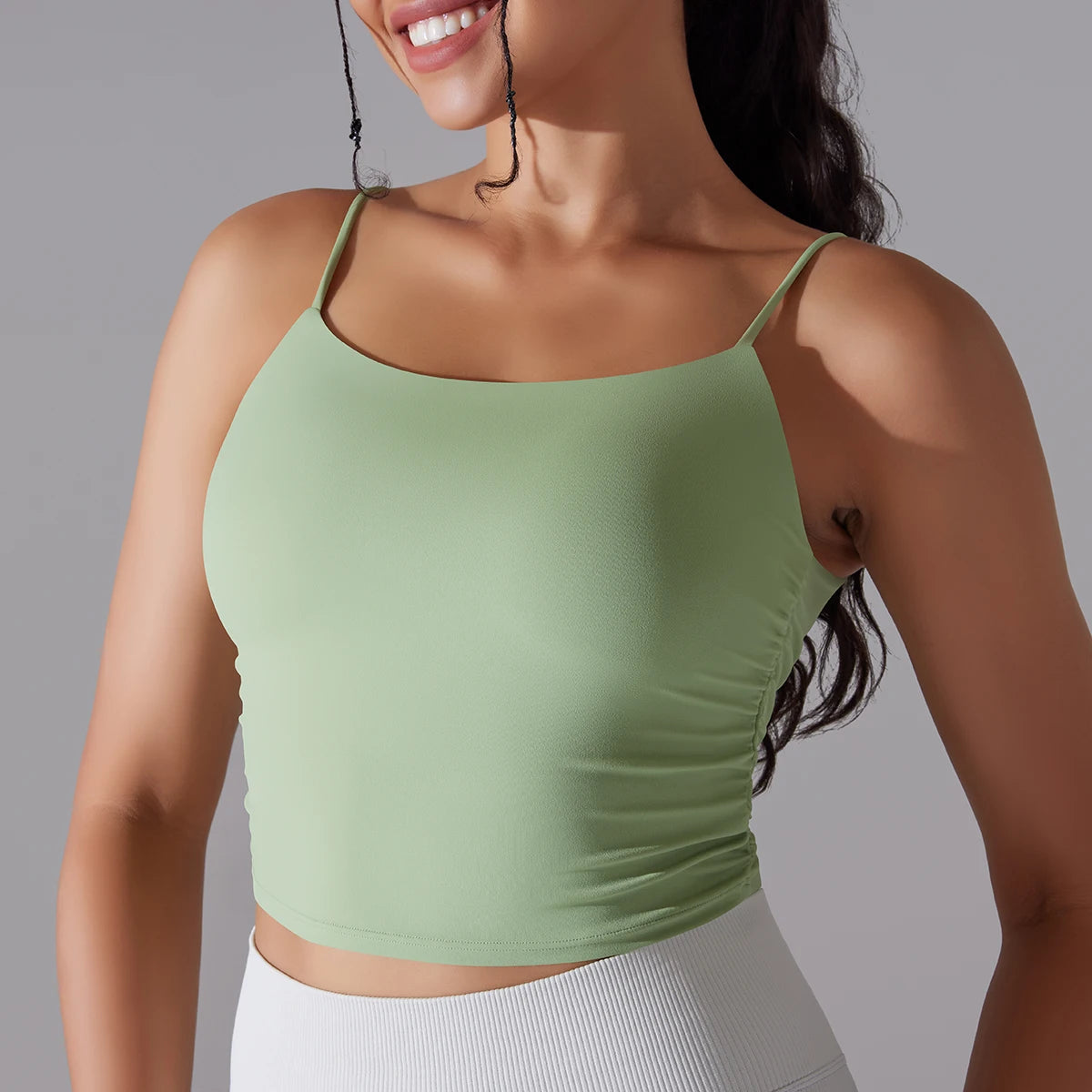 Women Sports Bra Sexy Gym Bra Cropped Top Yoga Bra Seamless Fitness Tank Top Shockproof with Pad Clothing