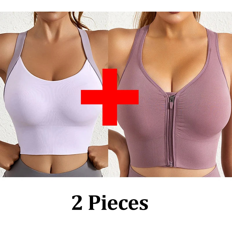 Yoga Bra Crisscross Back Gym Bra Fitness Workout Bras Golf Bras Bounce Control Sports Tops Elastic Golf Crops Gym Tops