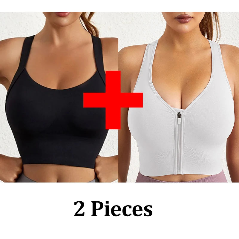 Yoga Bra Crisscross Back Gym Bra Fitness Workout Bras Golf Bras Bounce Control Sports Tops Elastic Golf Crops Gym Tops