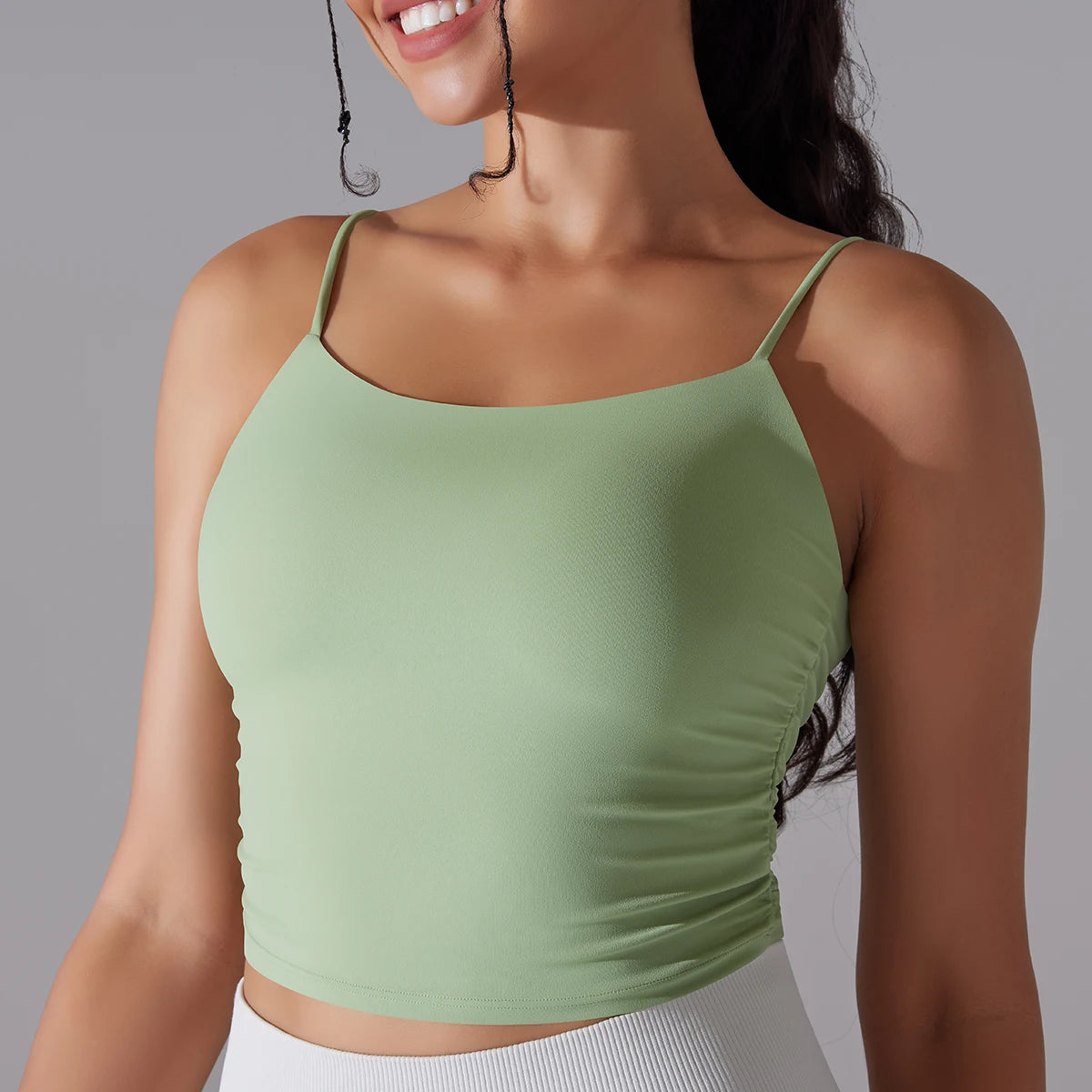Women Sports Bra Sexy Gym Bra Cropped Top Yoga Bra Seamless Fitness Tank Top Shockproof with Pad Clothing