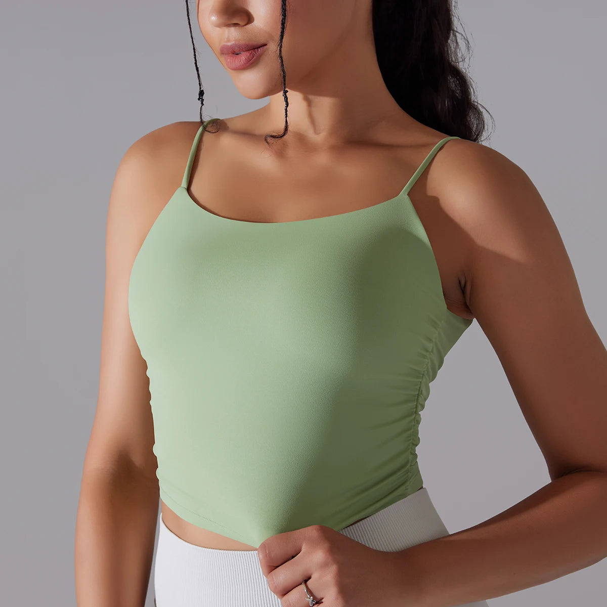 Women Sports Bra Sexy Gym Bra Cropped Top Yoga Bra Seamless Fitness Tank Top Shockproof with Pad Clothing